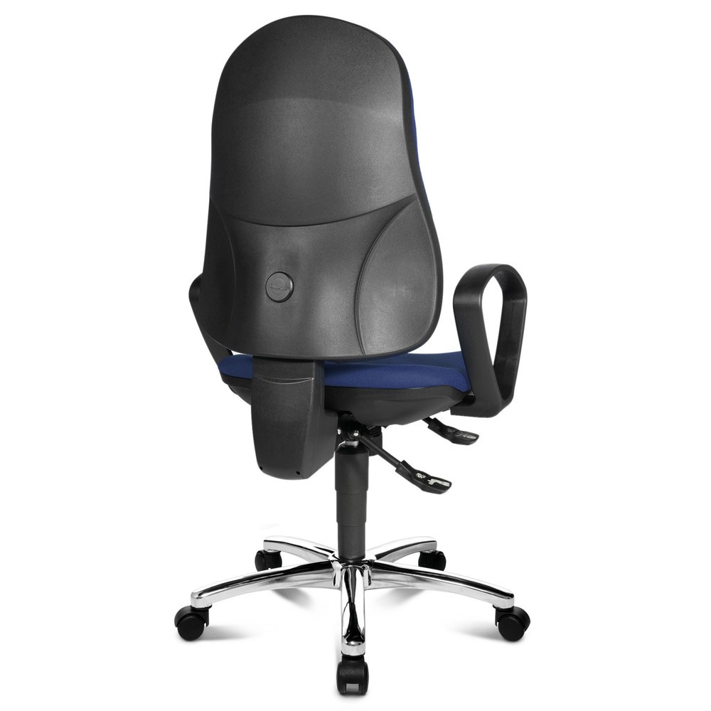 Immagine del prodotto n. 3: Sedia girevole da ufficio Topstar® Syncro-Steel II, schienale imbottito, blu