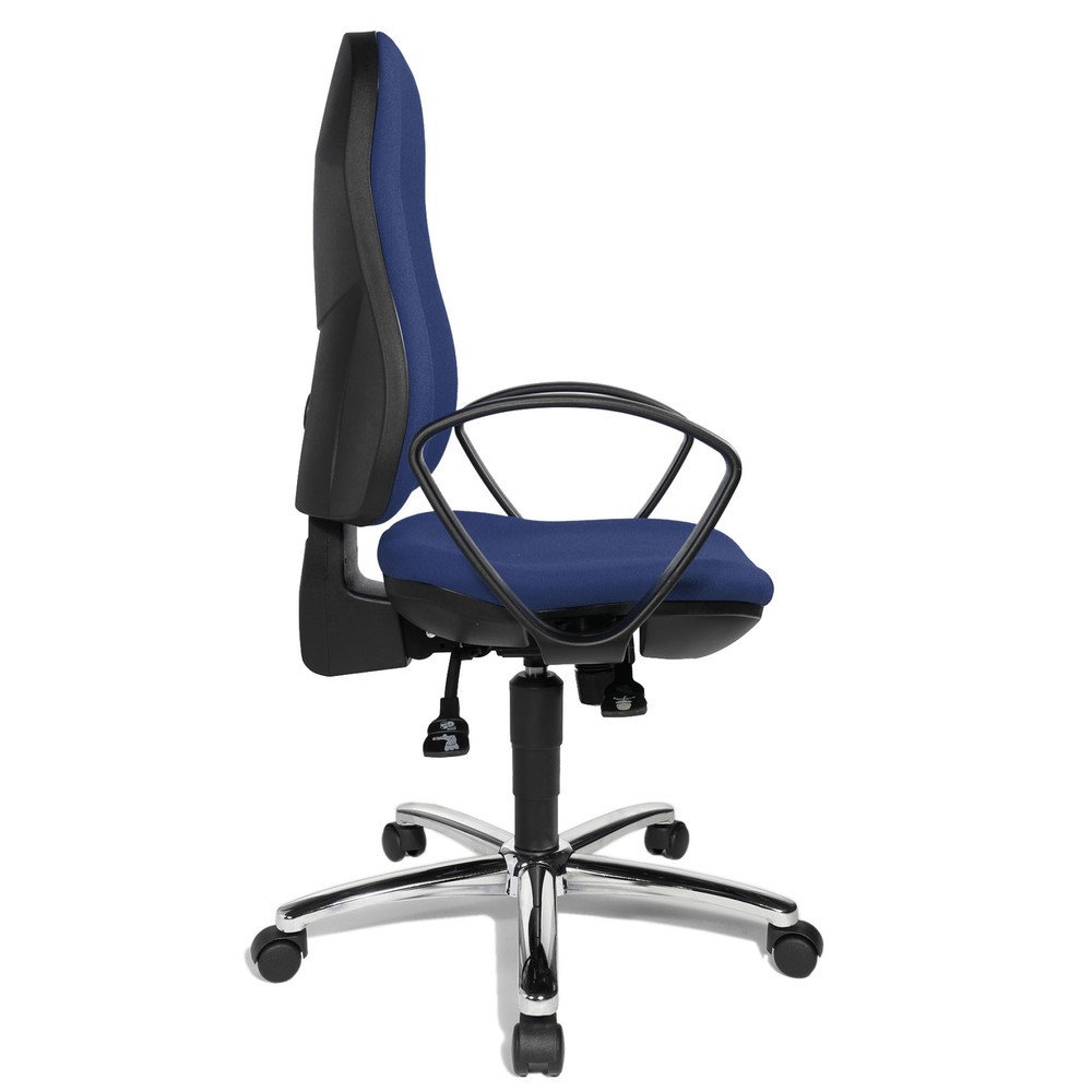 Immagine del prodotto n. 5: Sedia girevole da ufficio Topstar® Syncro-Steel II, schienale imbottito, blu