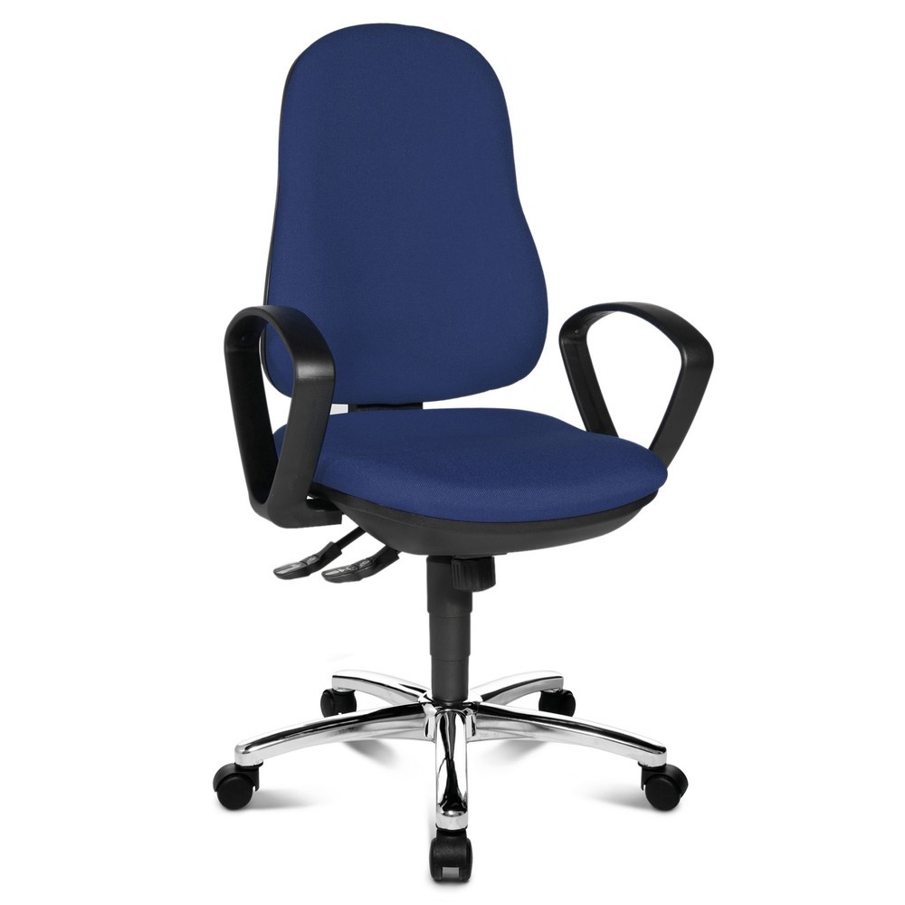 Immagine del prodotto n. 6: Sedia girevole da ufficio Topstar® Syncro-Steel II, schienale imbottito, blu