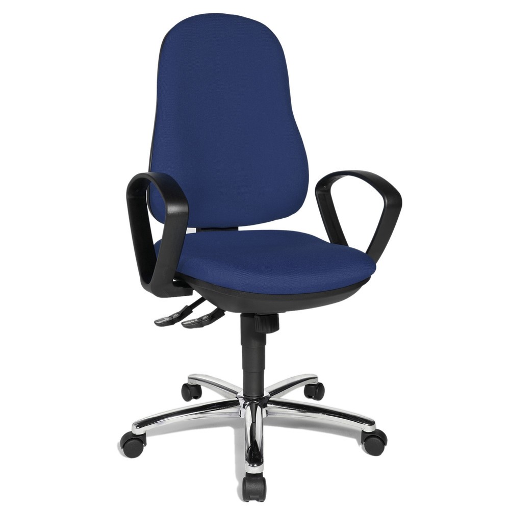 Immagine del prodotto n. 7: Sedia girevole da ufficio Topstar® Syncro-Steel II, schienale imbottito, blu