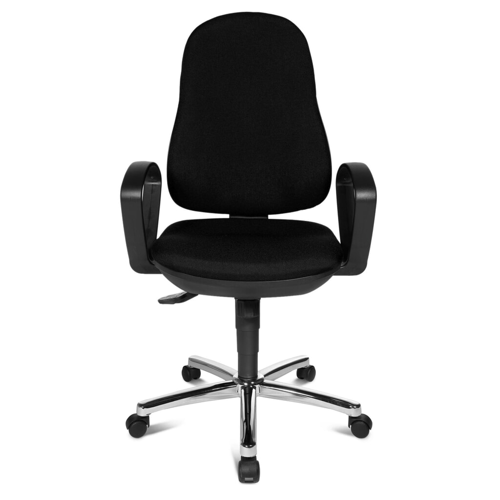 Sedia girevole da ufficio Topstar® Syncro-Steel II, schienale imbottito, nero Immagine del prodotto: Sedia girevole da ufficio Topstar® Syncro-Steel II, schienale imbottito, nero