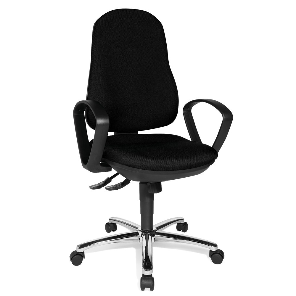 Immagine del prodotto n. 5: Sedia girevole da ufficio Topstar® Syncro-Steel II, schienale imbottito, nero