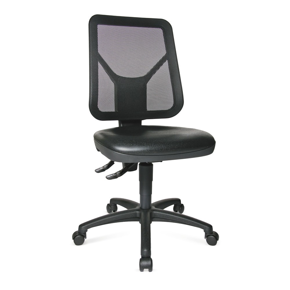 Immagine del prodotto: Sedia girevole da lavoro Topstar® Tec 80 PK, altezza seduta 410-530 mm, schienale in rete, ruote, nero