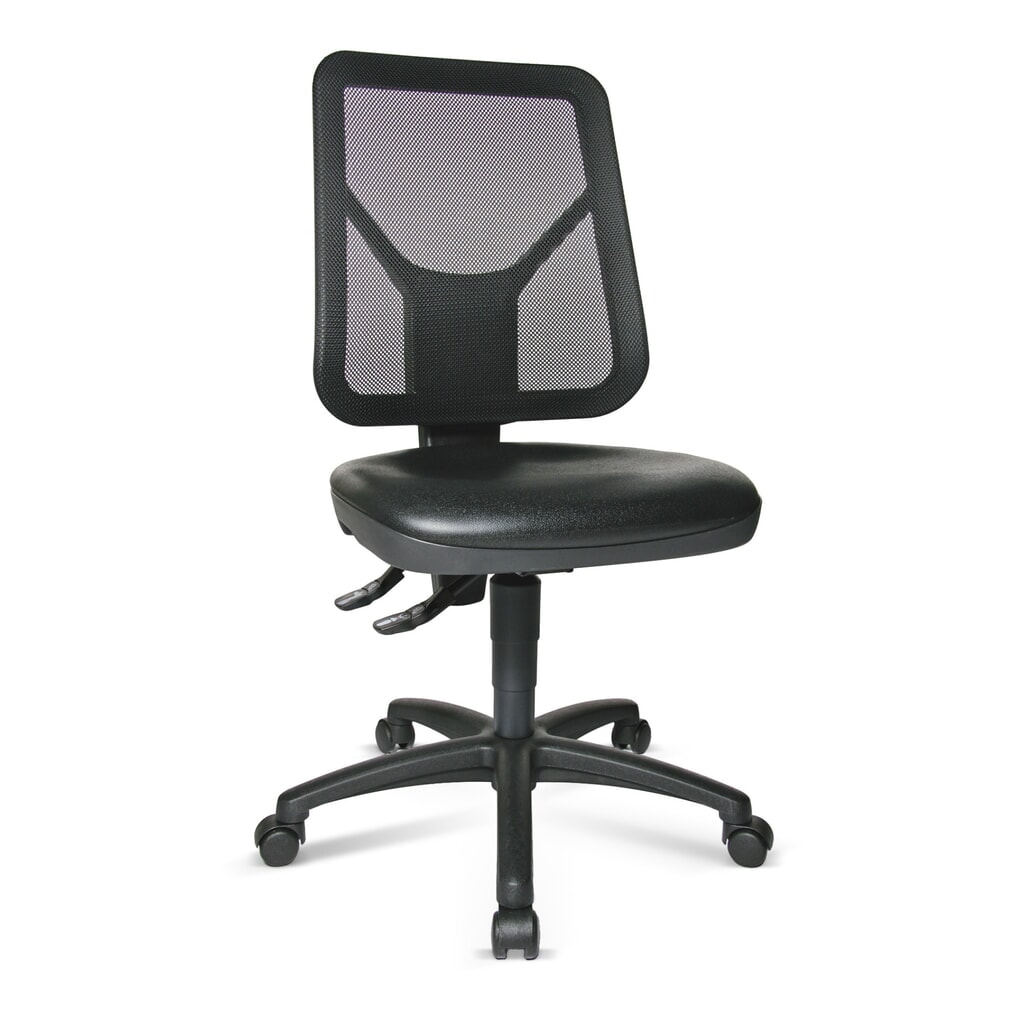 Sedia girevole da lavoro Topstar® Tec 80 PK, altezza seduta 410-530 mm, schienale in rete, ruote, nero Immagine del prodotto: Sedia girevole da lavoro Topstar® Tec 80 PK, altezza seduta 410-530 mm, schienale in rete, ruote, nero