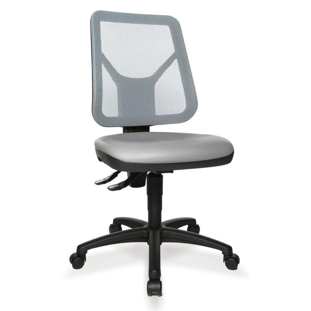 Immagine del prodotto n. 2: Sedia girevole da lavoro Topstar® Tec 80 PK, altezza seduta 410-530 mm, schienale in rete, ruote, nero