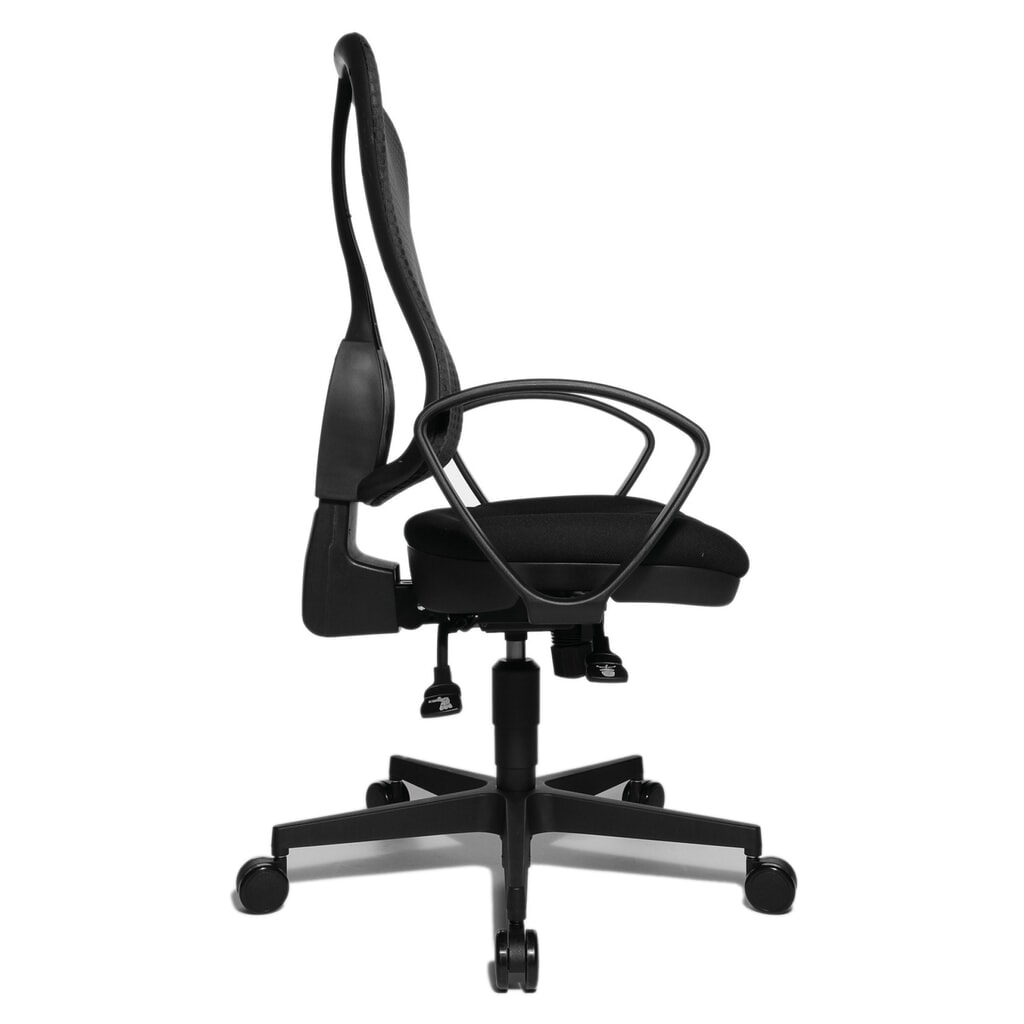 Sedia girevole per ufficio Topstar® Head Point SY, sedile concavo, nero/nero Immagine del prodotto n. 4: Sedia girevole per ufficio Topstar® Head Point SY, sedile concavo, nero/nero