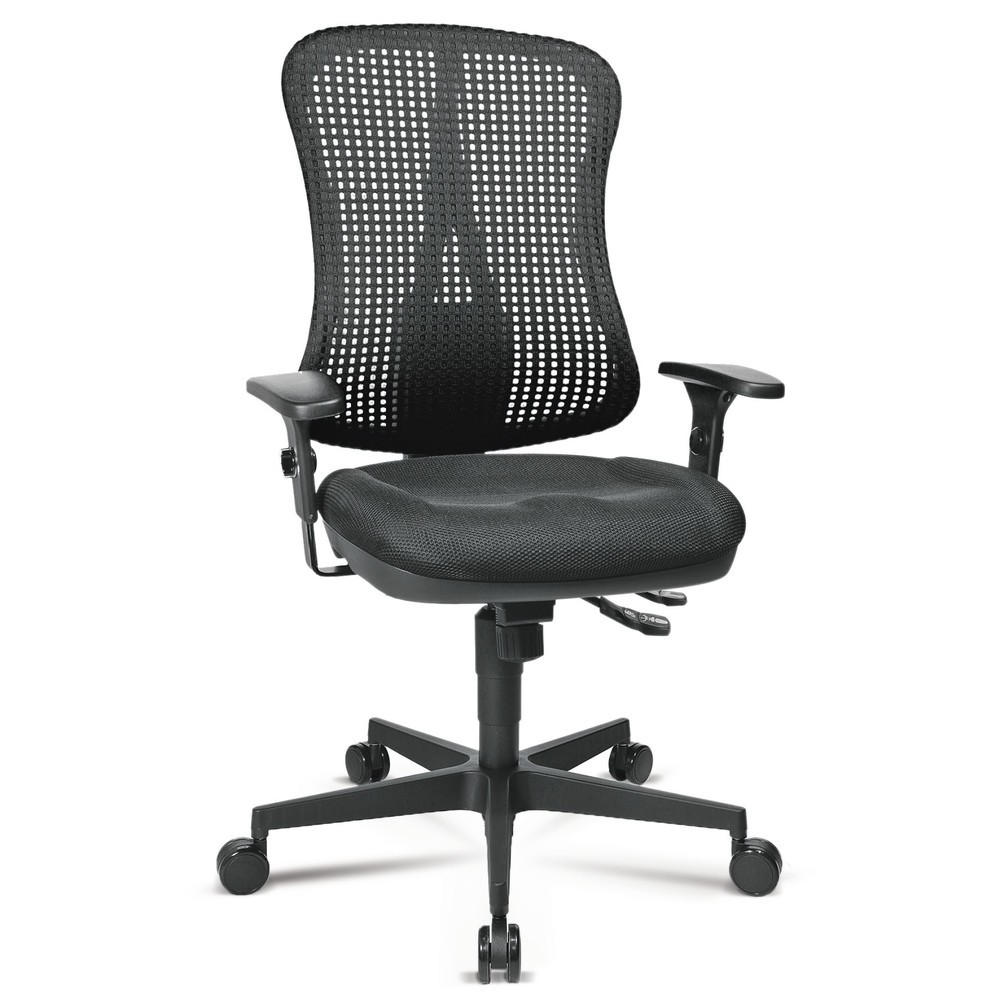 Immagine del prodotto: Sedia girevole per ufficio Topstar® Head Point SY, sedile concavo, nero/nero
