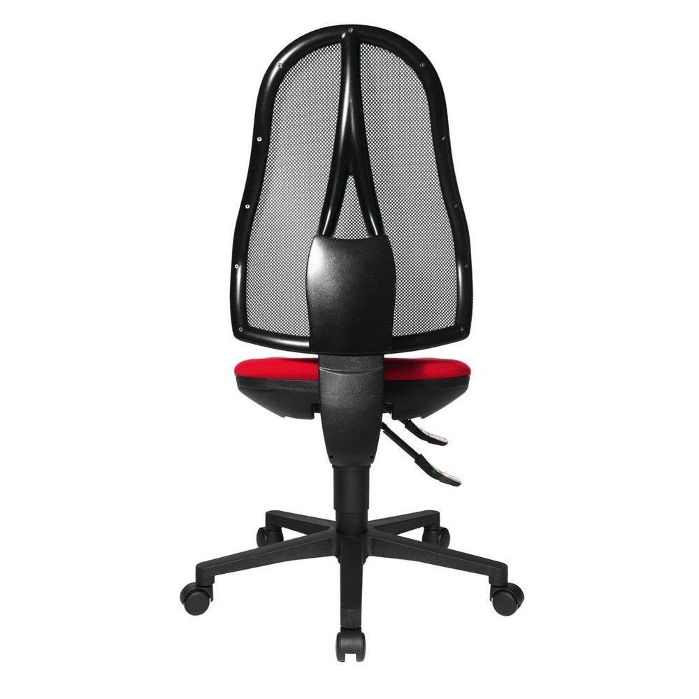 Immagine del prodotto n. 3: Sedia girevole per ufficio Topstar® Open Point Syncro, sedile con supporto bacino, schienale in rete, rosso