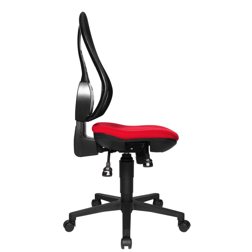 Immagine del prodotto n. 4: Sedia girevole per ufficio Topstar® Open Point Syncro, sedile con supporto bacino, schienale in rete, rosso