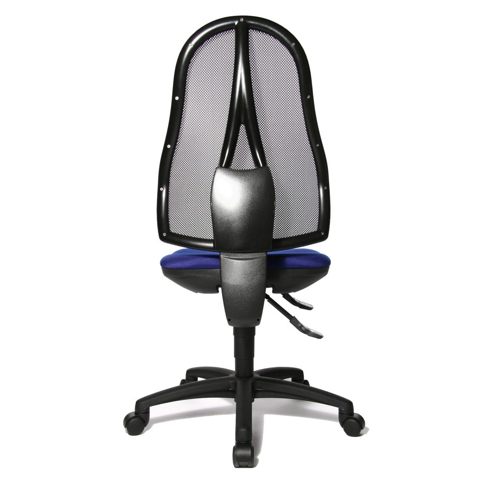 Immagine del prodotto n. 3: Sedia girevole per ufficio Topstar® Open Point Syncro, sedile con supporto bacino, schienale in rete, blu