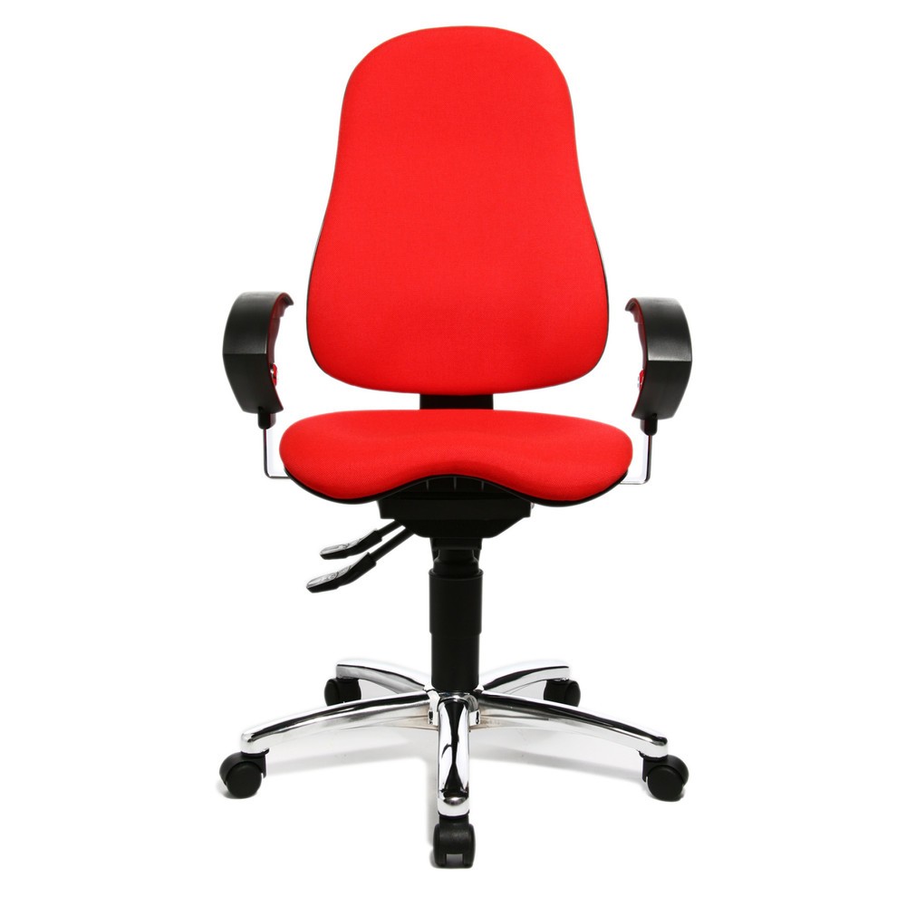 Immagine del prodotto n. 1: Sedia girevole per ufficio Topstar® Ortho 10, braccioli regolabili in altezza, rosso