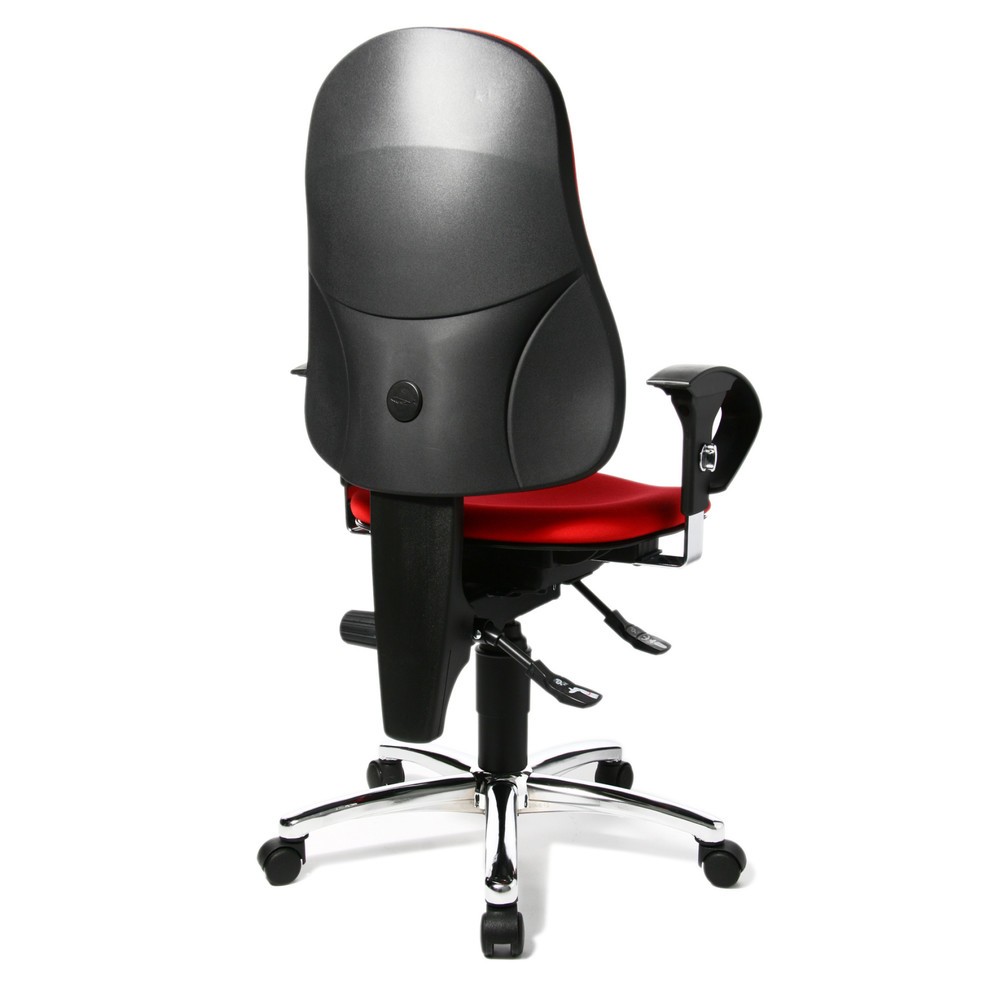 Immagine del prodotto n. 3: Sedia girevole per ufficio Topstar® Ortho 10, braccioli regolabili in altezza, rosso