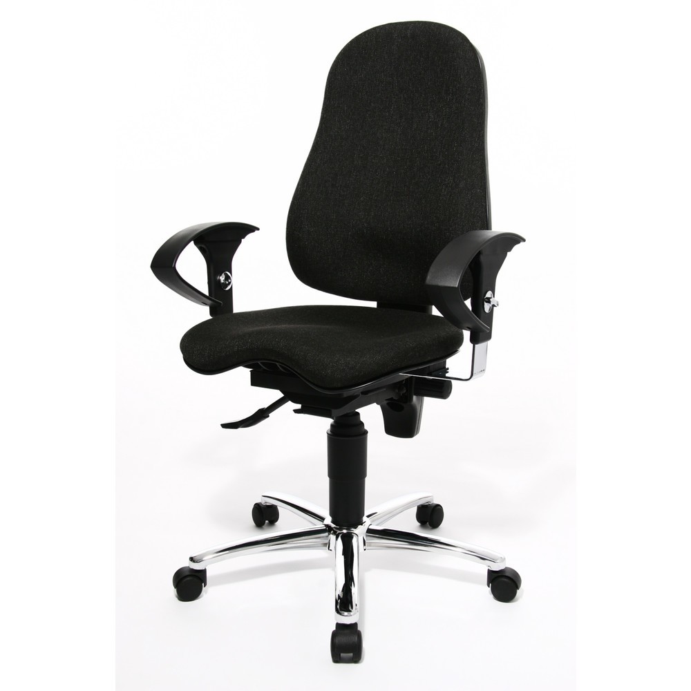 Immagine del prodotto n. 2: Sedia girevole per ufficio Topstar® Ortho 10, braccioli regolabili in altezza, antracite