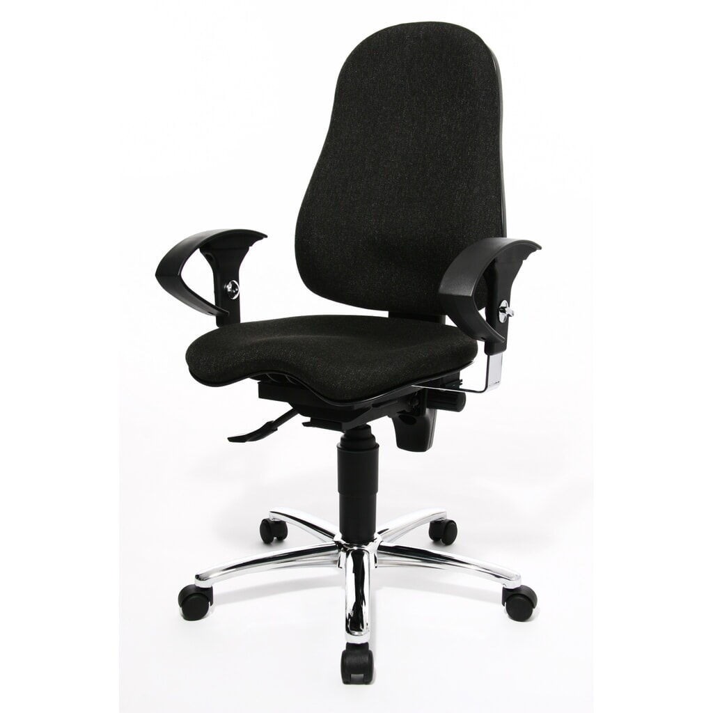 Immagine del prodotto n. 2: Sedia girevole per ufficio Topstar® Ortho 10, braccioli regolabili in altezza, antracite