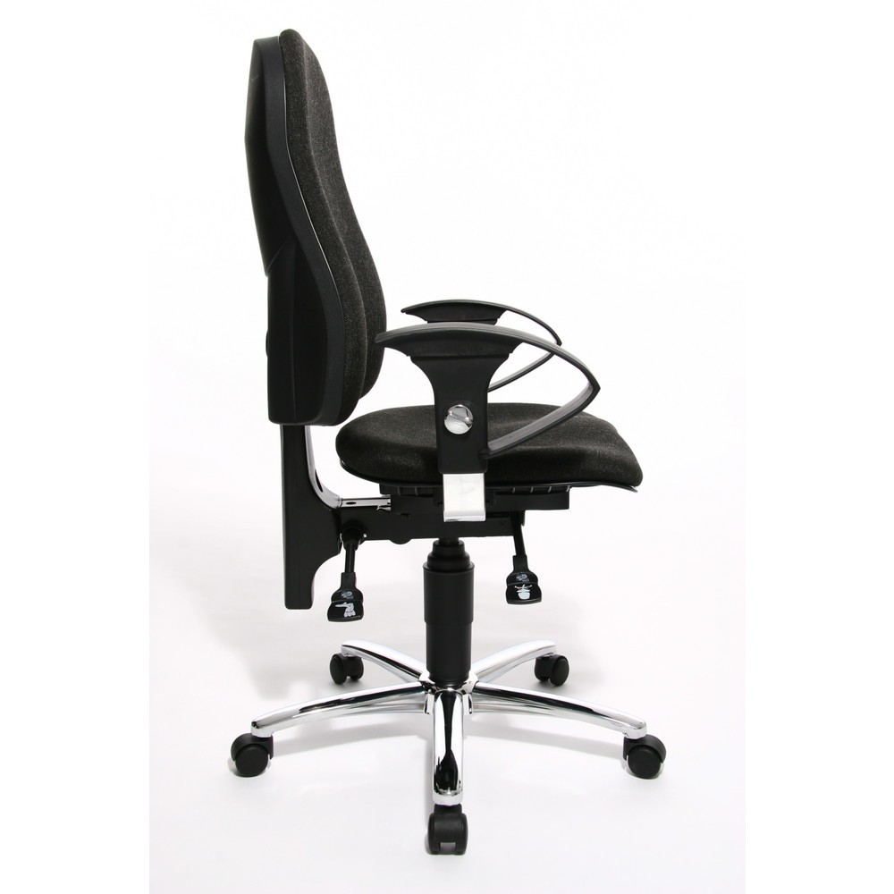 Immagine del prodotto n. 3: Sedia girevole per ufficio Topstar® Ortho 10, braccioli regolabili in altezza, antracite
