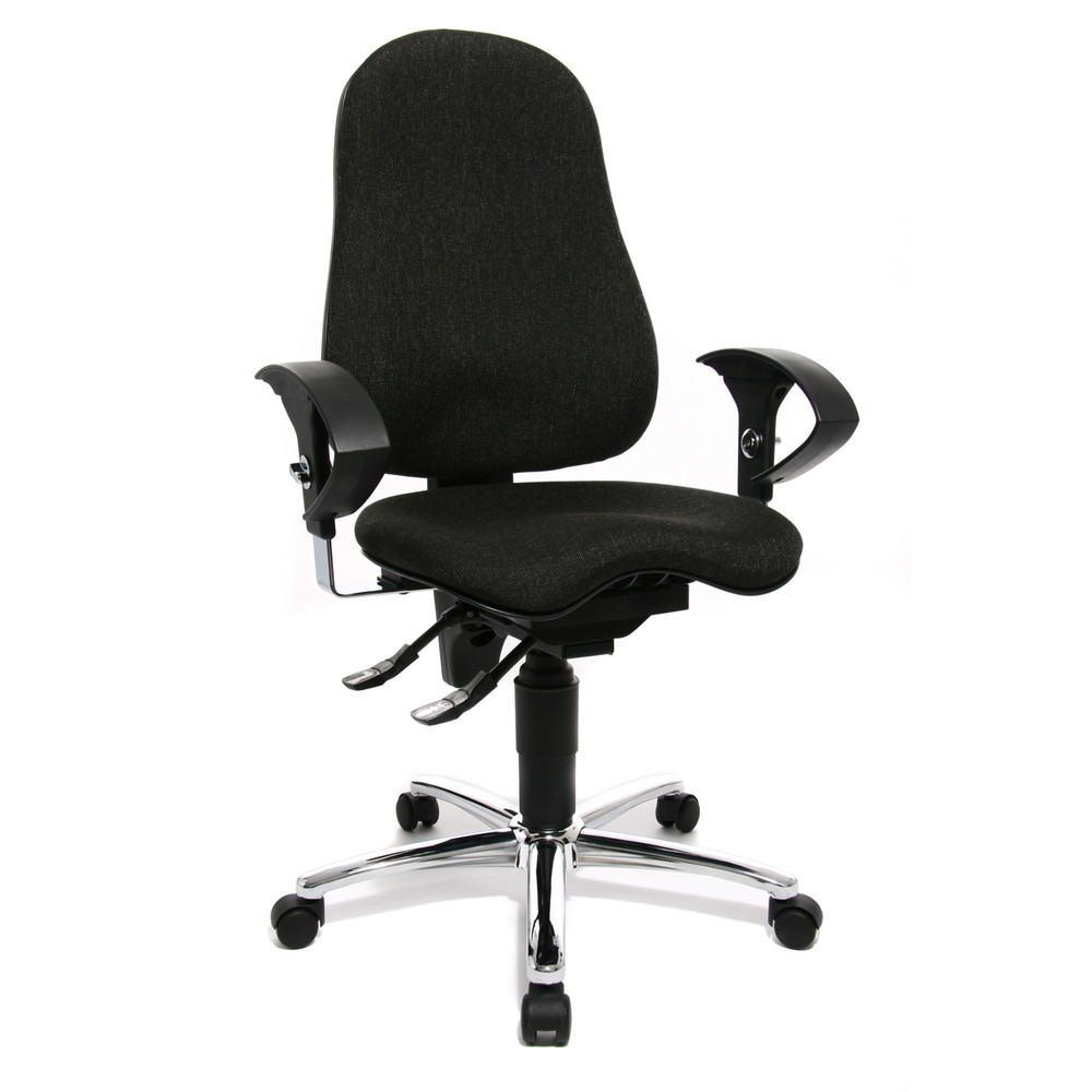 Immagine del prodotto n. 6: Sedia girevole per ufficio Topstar® Ortho 10, braccioli regolabili in altezza, antracite