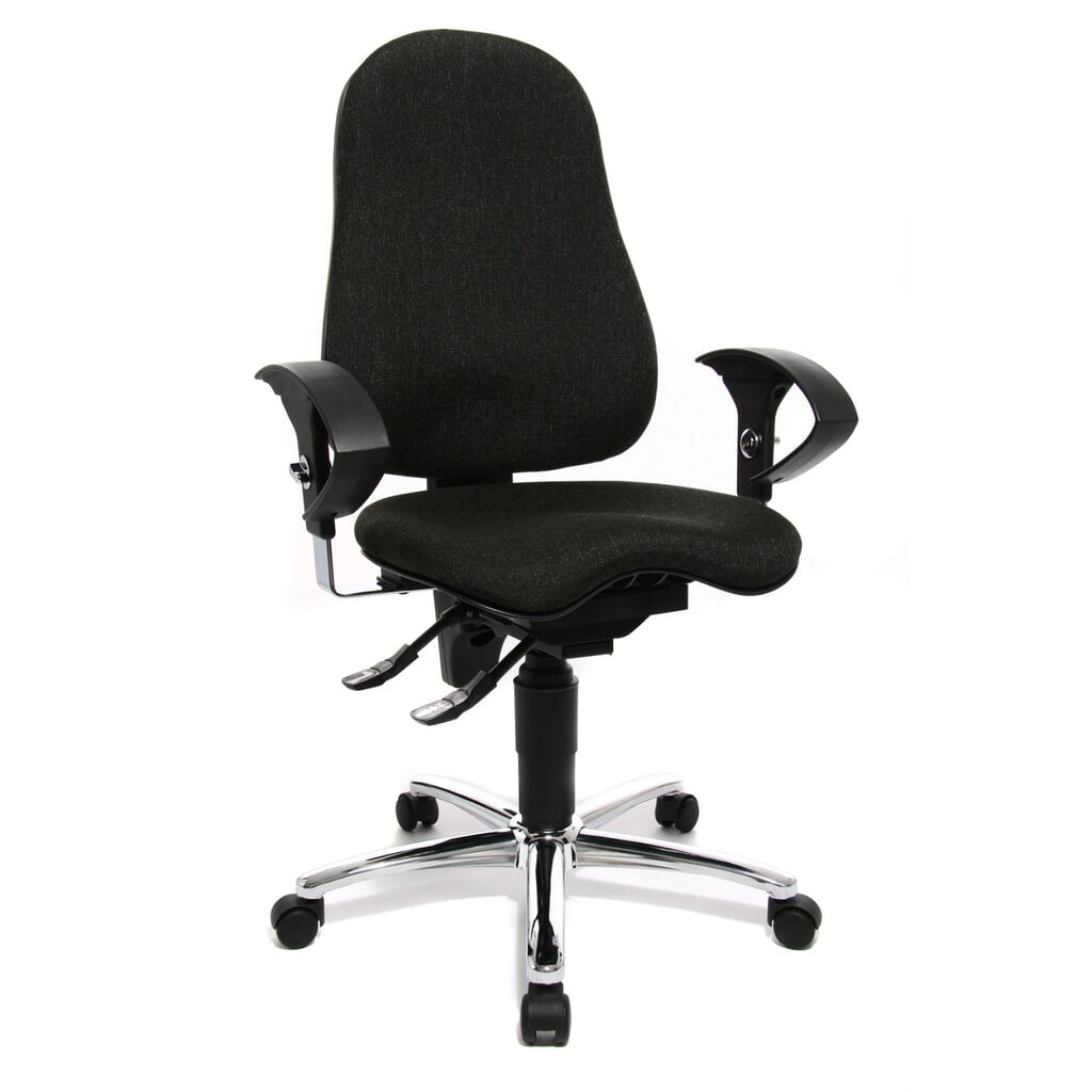 Immagine del prodotto n. 6: Sedia girevole per ufficio Topstar® Ortho 10, braccioli regolabili in altezza, antracite