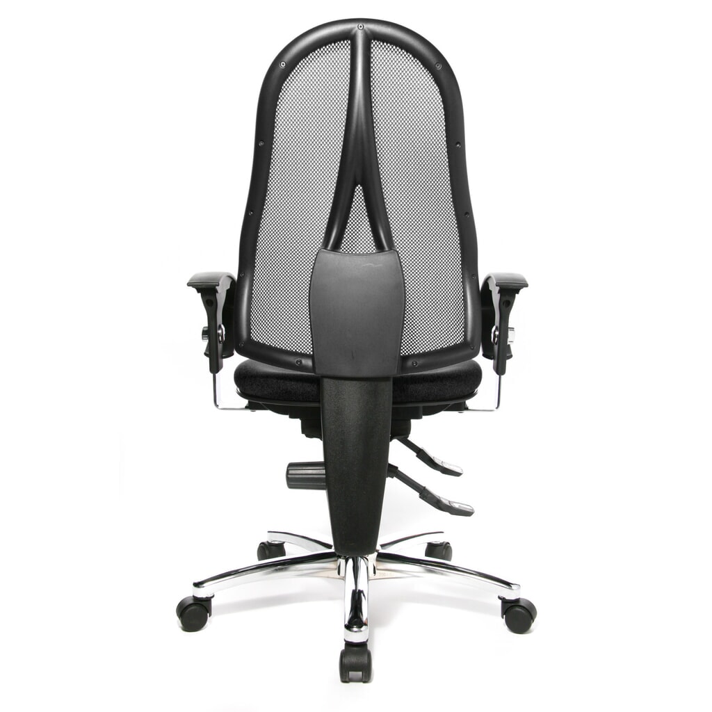 Sedia girevole per ufficio Topstar® Ortho 15, schienale in rete, braccioli regolabili in altezza, antracite Immagine del prodotto n. 4: Sedia girevole per ufficio Topstar® Ortho 15, schienale in rete, braccioli regolabili in altezza, antracite
