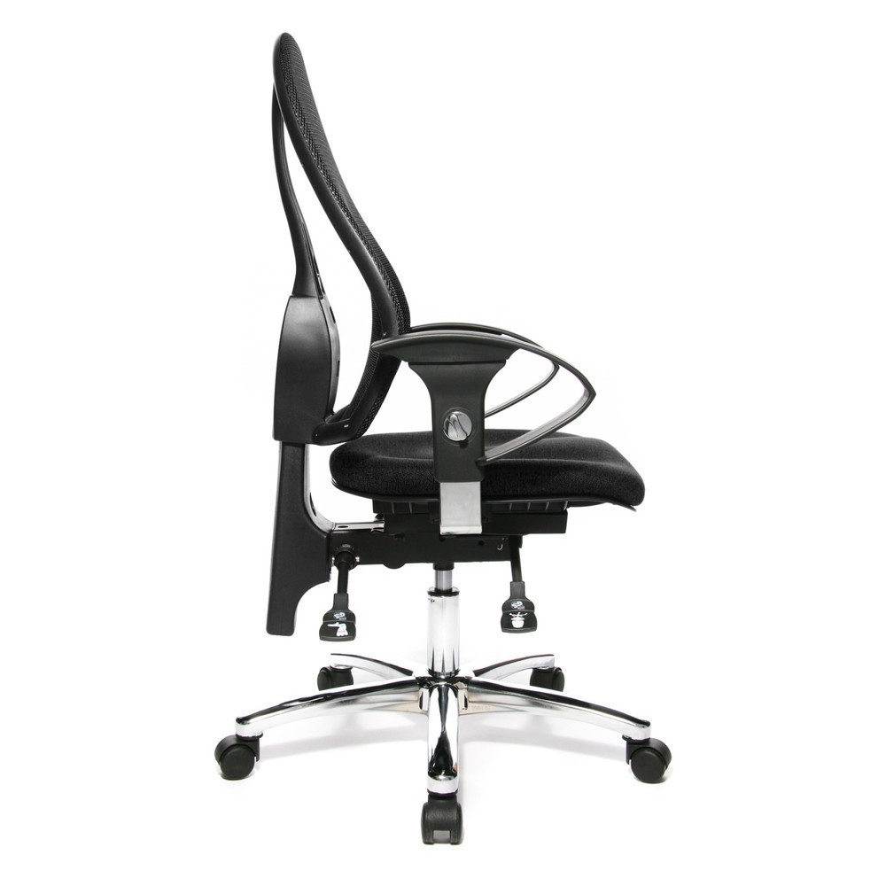 Immagine del prodotto n. 4: Sedia girevole per ufficio Topstar® Ortho 15, schienale in rete, braccioli regolabili in altezza, antracite