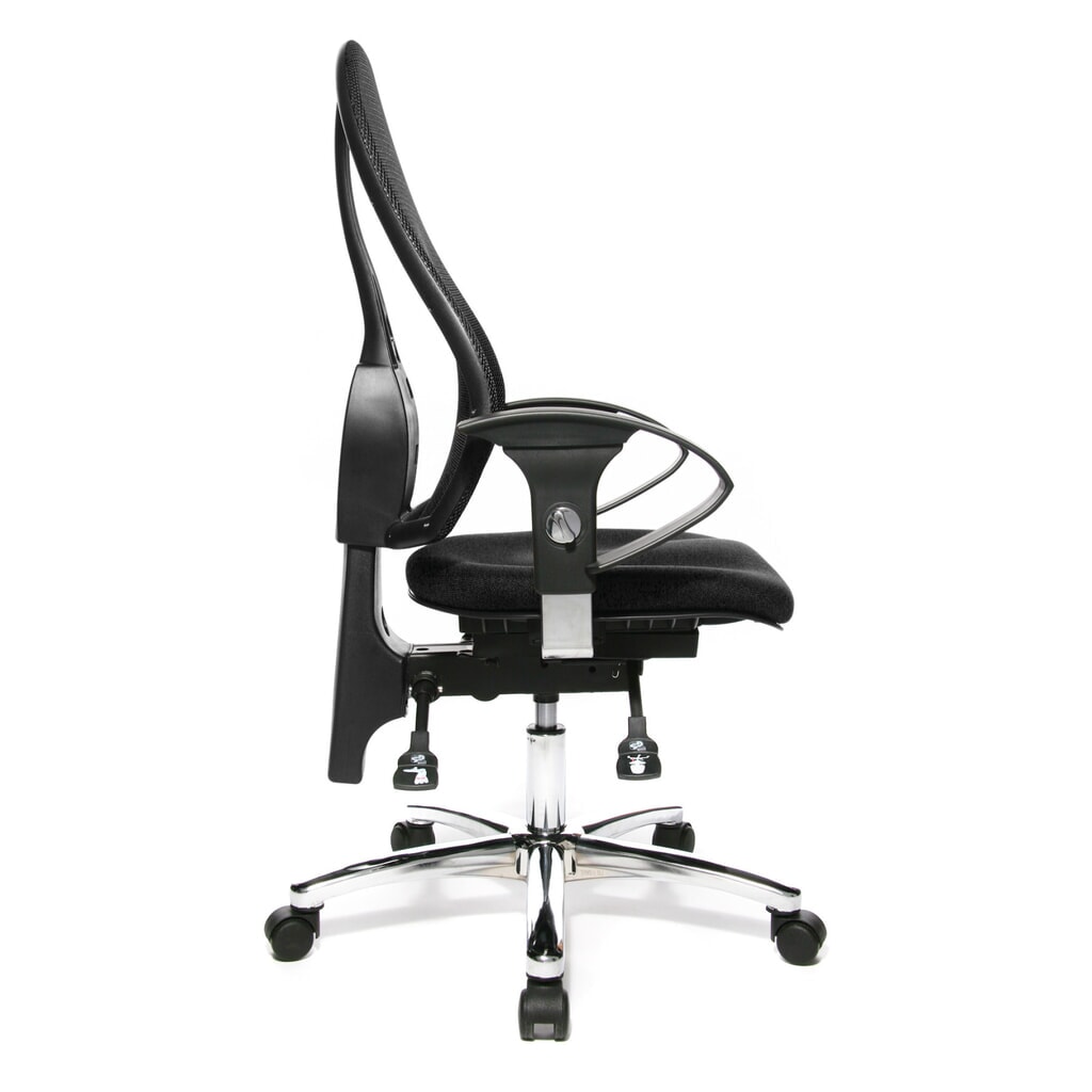 Immagine del prodotto n. 5: Sedia girevole per ufficio Topstar® Ortho 15, schienale in rete, braccioli regolabili in altezza, antracite