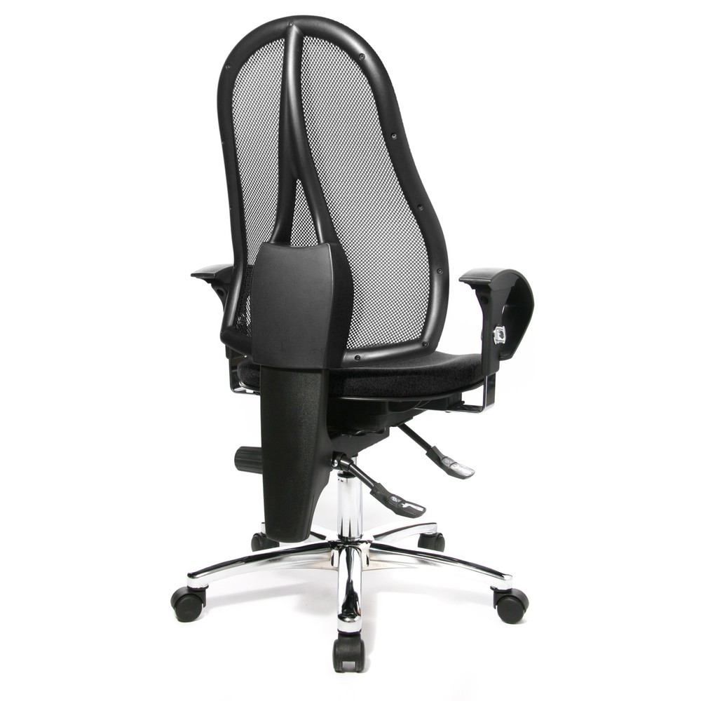 Immagine del prodotto n. 5: Sedia girevole per ufficio Topstar® Ortho 15, schienale in rete, braccioli regolabili in altezza, antracite