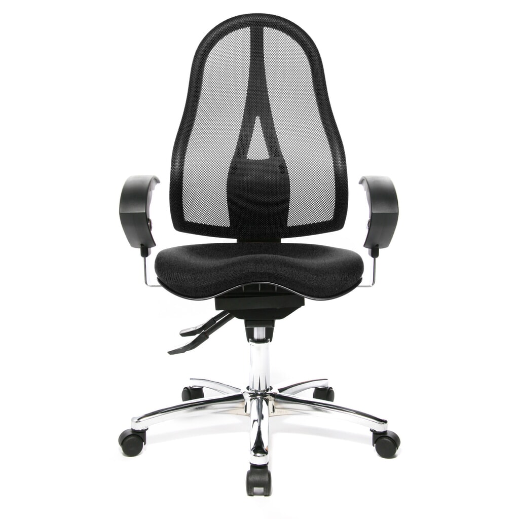 Sedia girevole per ufficio Topstar® Ortho 15, schienale in rete, braccioli regolabili in altezza, antracite Immagine del prodotto: Sedia girevole per ufficio Topstar® Ortho 15, schienale in rete, braccioli regolabili in altezza, antracite