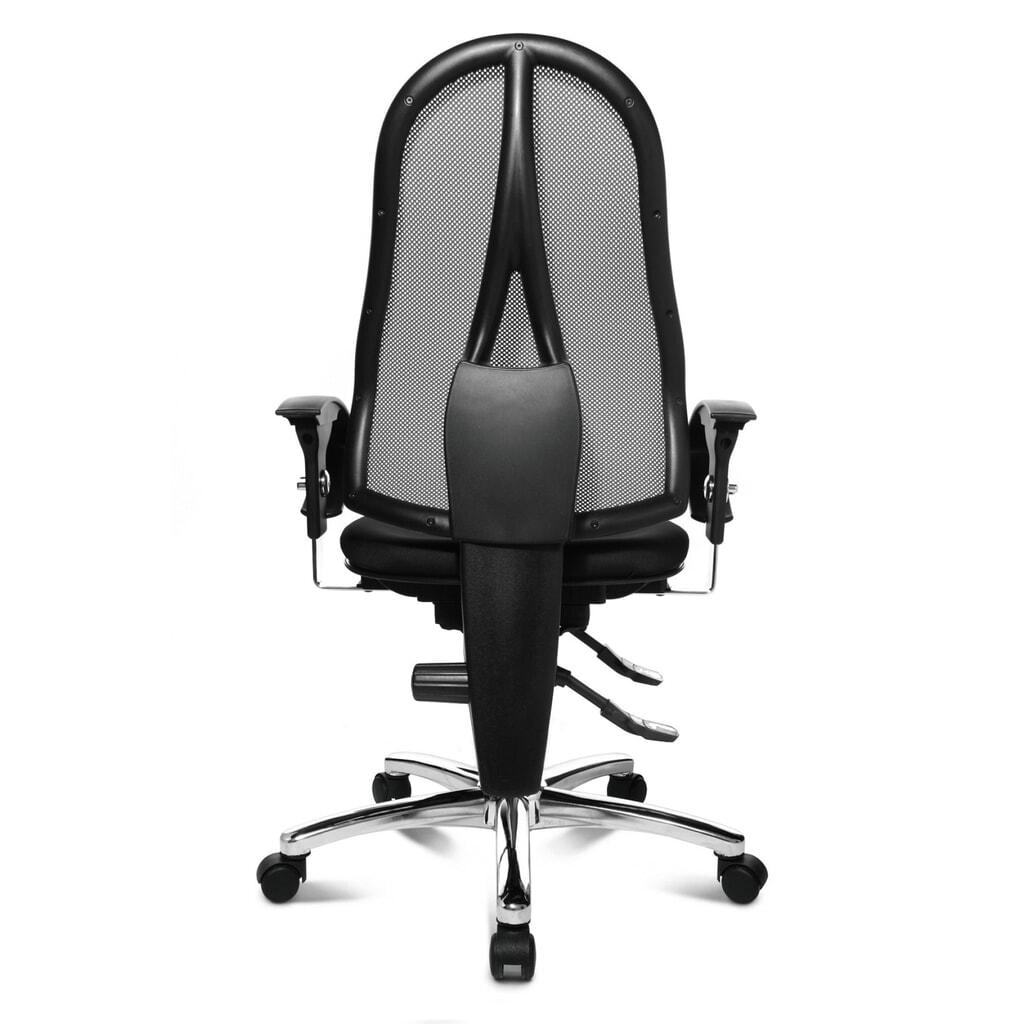Immagine del prodotto n. 3: Sedia girevole per ufficio Topstar® Ortho 15, schienale in rete, braccioli regolabili in altezza, nero