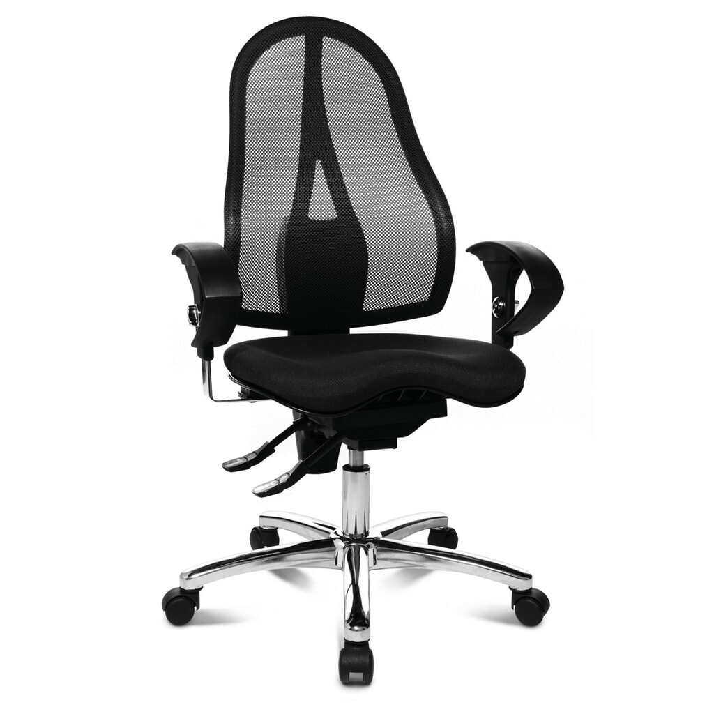 Sedia girevole per ufficio Topstar® Ortho 15, schienale in rete, braccioli regolabili in altezza, nero Immagine del prodotto n. 6: Sedia girevole per ufficio Topstar® Ortho 15, schienale in rete, braccioli regolabili in altezza, nero