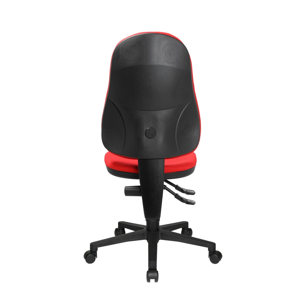 Sedia girevole per ufficio Topstar® Point 60, sedile concavo, rosso Immagine del prodotto n. 3: Sedia girevole per ufficio Topstar® Point 60, sedile concavo, rosso
