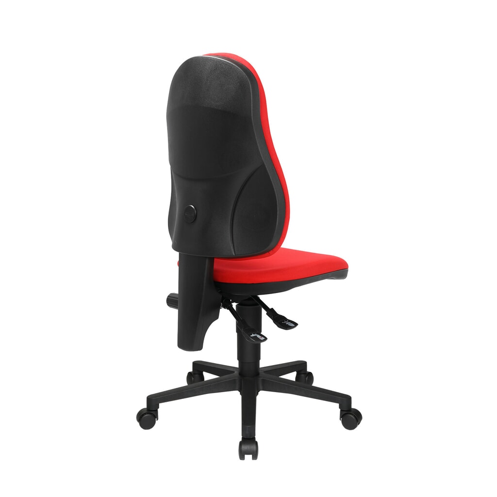 Sedia girevole per ufficio Topstar® Point 60, sedile concavo, rosso Immagine del prodotto n. 4: Sedia girevole per ufficio Topstar® Point 60, sedile concavo, rosso
