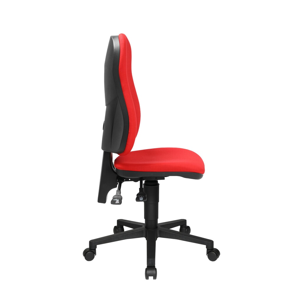 Sedia girevole per ufficio Topstar® Point 60, sedile concavo, rosso Immagine del prodotto n. 5: Sedia girevole per ufficio Topstar® Point 60, sedile concavo, rosso