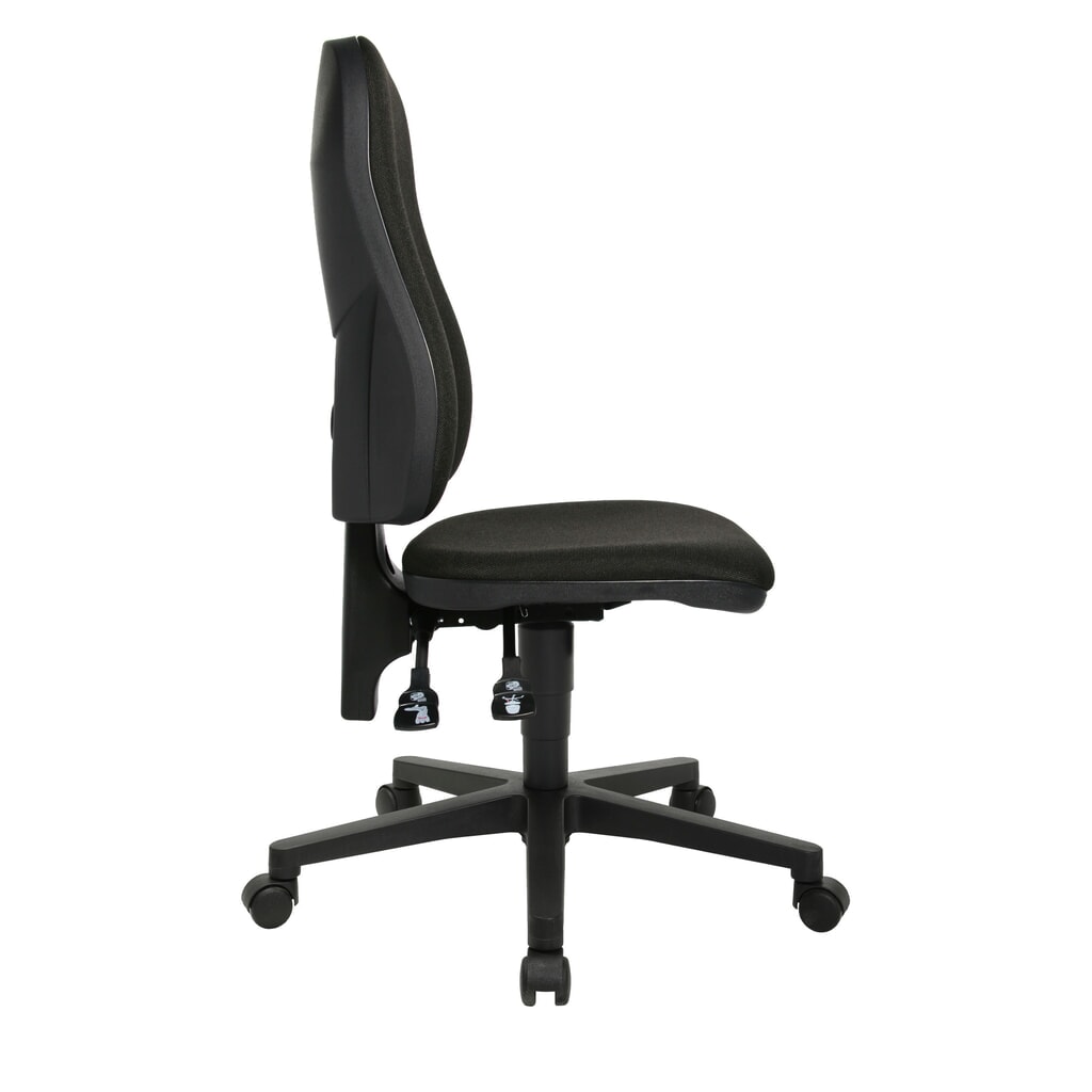 Sedia girevole per ufficio Topstar® Point 60, sedile concavo, nero Immagine del prodotto n. 4: Sedia girevole per ufficio Topstar® Point 60, sedile concavo, nero