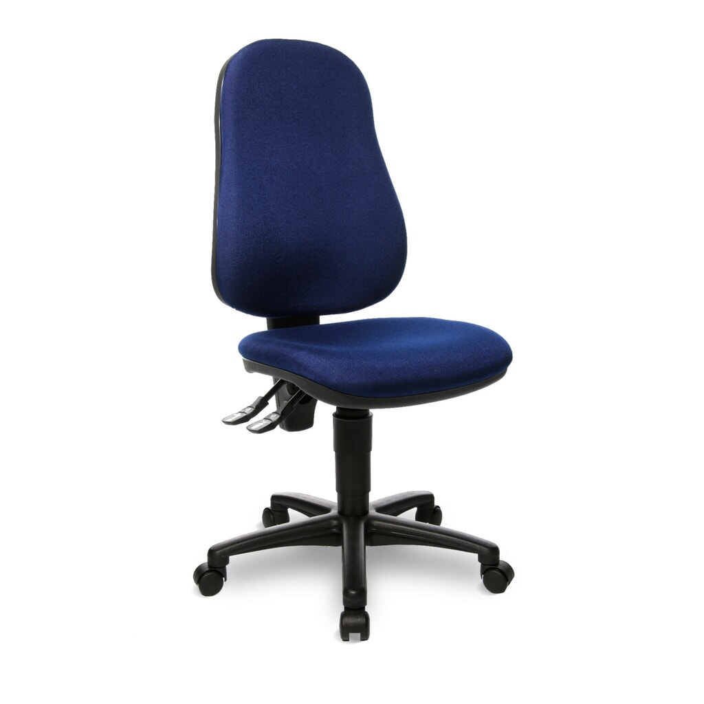 Sedia girevole per ufficio Topstar® Point 70, sedile con supporto bacino, blu Immagine del prodotto: Sedia girevole per ufficio Topstar® Point 70, sedile con supporto bacino, blu