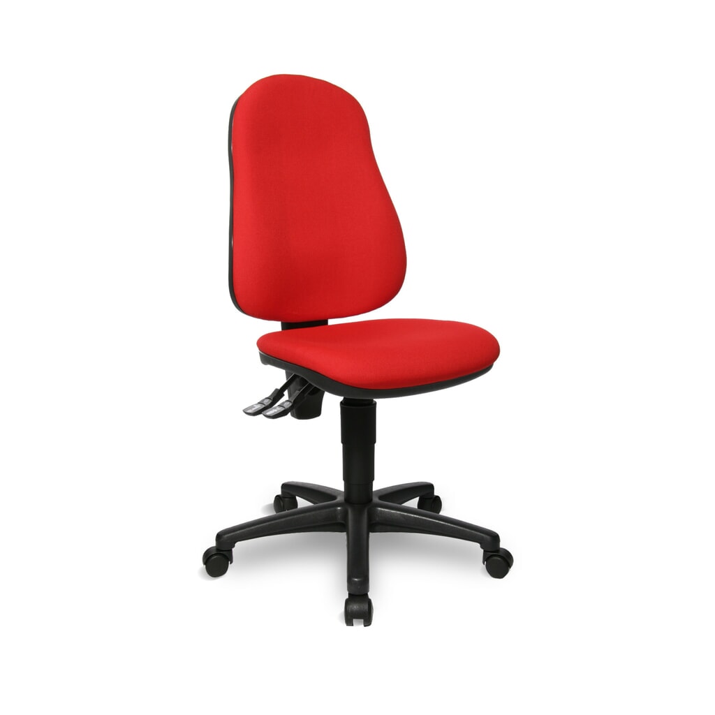 Sedia girevole per ufficio Topstar® Point 70, sedile con supporto bacino, rosso Immagine del prodotto: Sedia girevole per ufficio Topstar® Point 70, sedile con supporto bacino, rosso