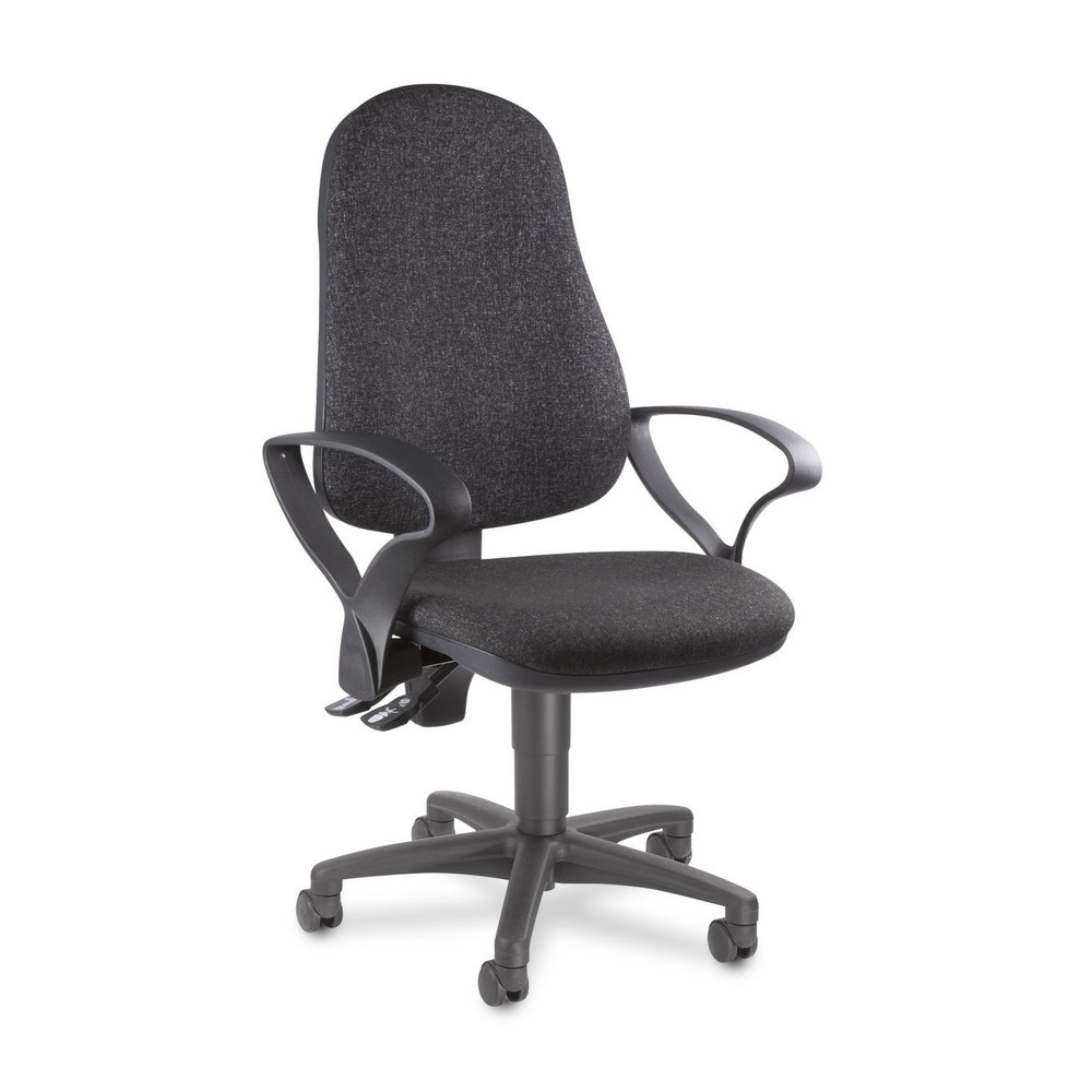 Immagine del prodotto n. 2: Sedia girevole per ufficio Topstar® Point 70, sedile con supporto bacino, grigio antracite