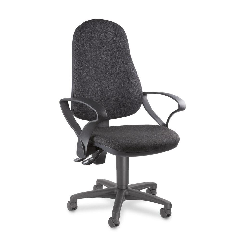 Immagine del prodotto n. 2: Sedia girevole per ufficio Topstar® Point 70, sedile con supporto bacino, grigio antracite