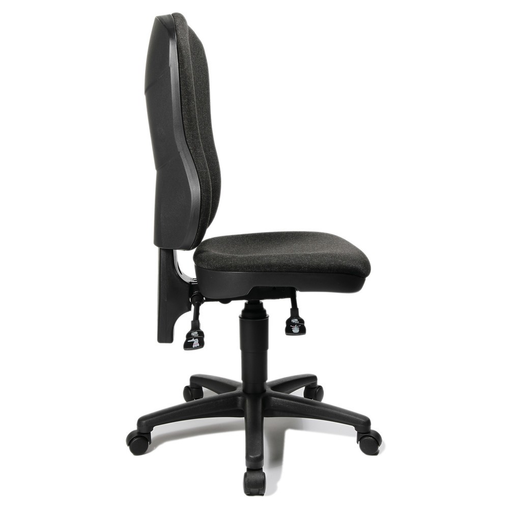 Immagine del prodotto n. 3: Sedia per ufficio girevole Topstar® Point 80, schienale grande, sedile concavo, grigio antracite