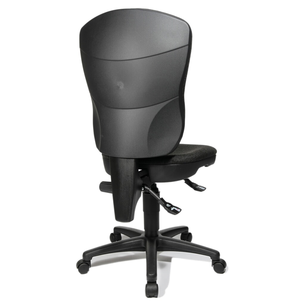 Immagine del prodotto n. 4: Sedia per ufficio girevole Topstar® Point 80, schienale grande, sedile concavo, grigio antracite