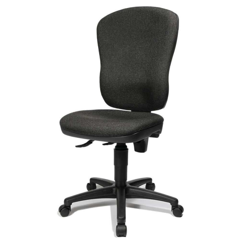 Immagine del prodotto n. 5: Sedia per ufficio girevole Topstar® Point 80, schienale grande, sedile concavo, grigio antracite
