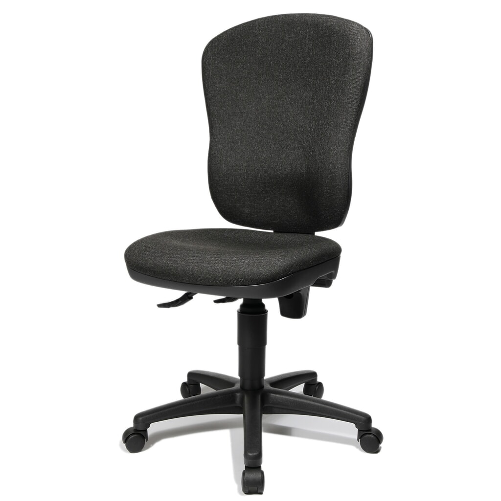Immagine del prodotto n. 5: Sedia per ufficio girevole Topstar® Point 80, schienale grande, sedile concavo, grigio antracite