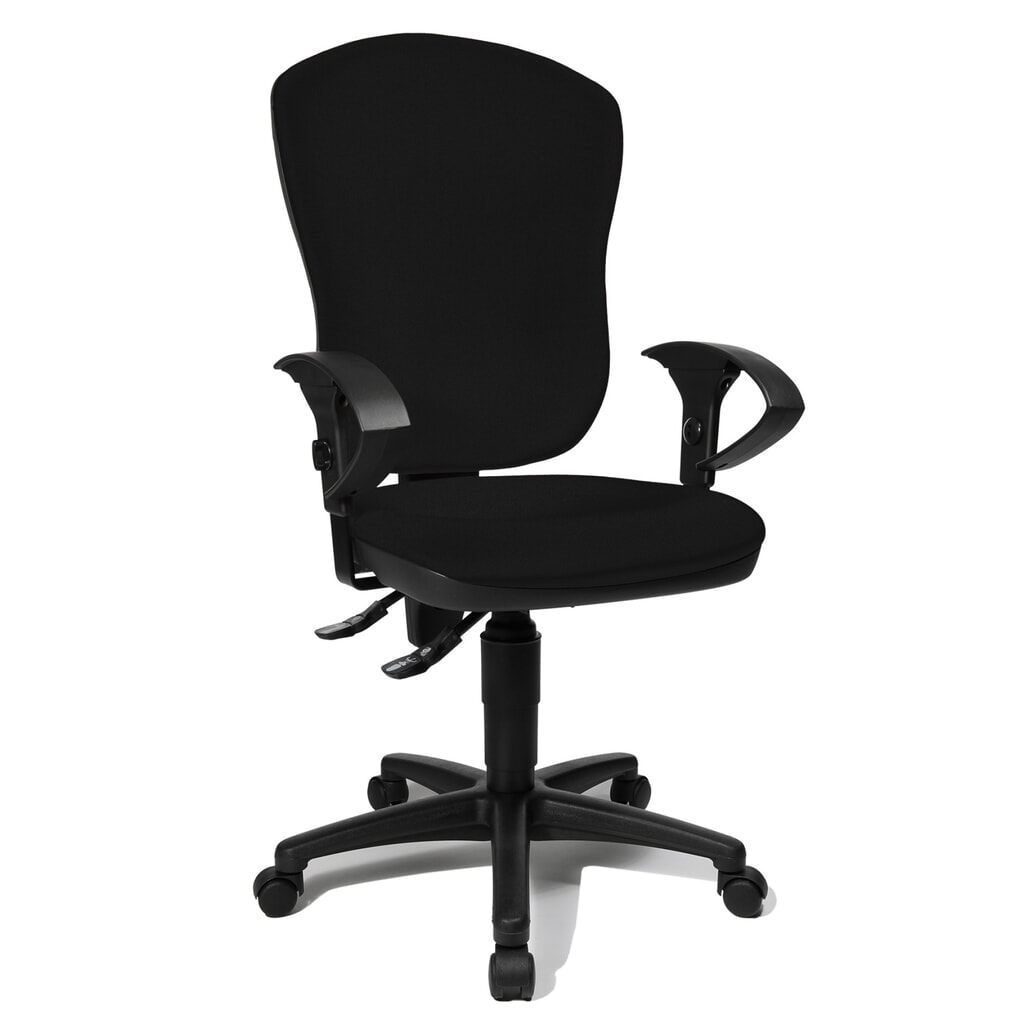 Immagine del prodotto n. 2: Sedia per ufficio girevole Topstar® Point 80, schienale grande, sedile concavo, nero
