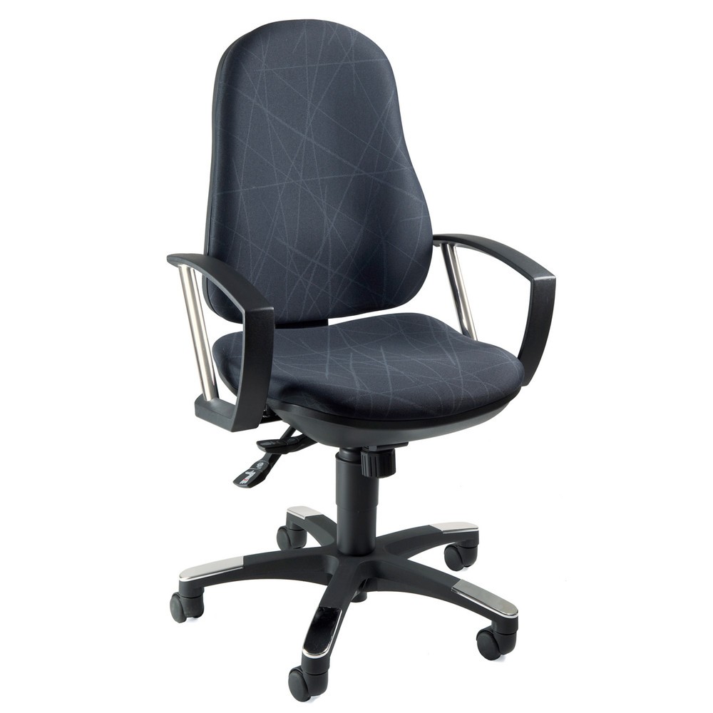 Immagine del prodotto: Sedia girevole per ufficio Topstar® Trend SY 10, sedile con supporto lombare, con motivo nero-grigio scuro