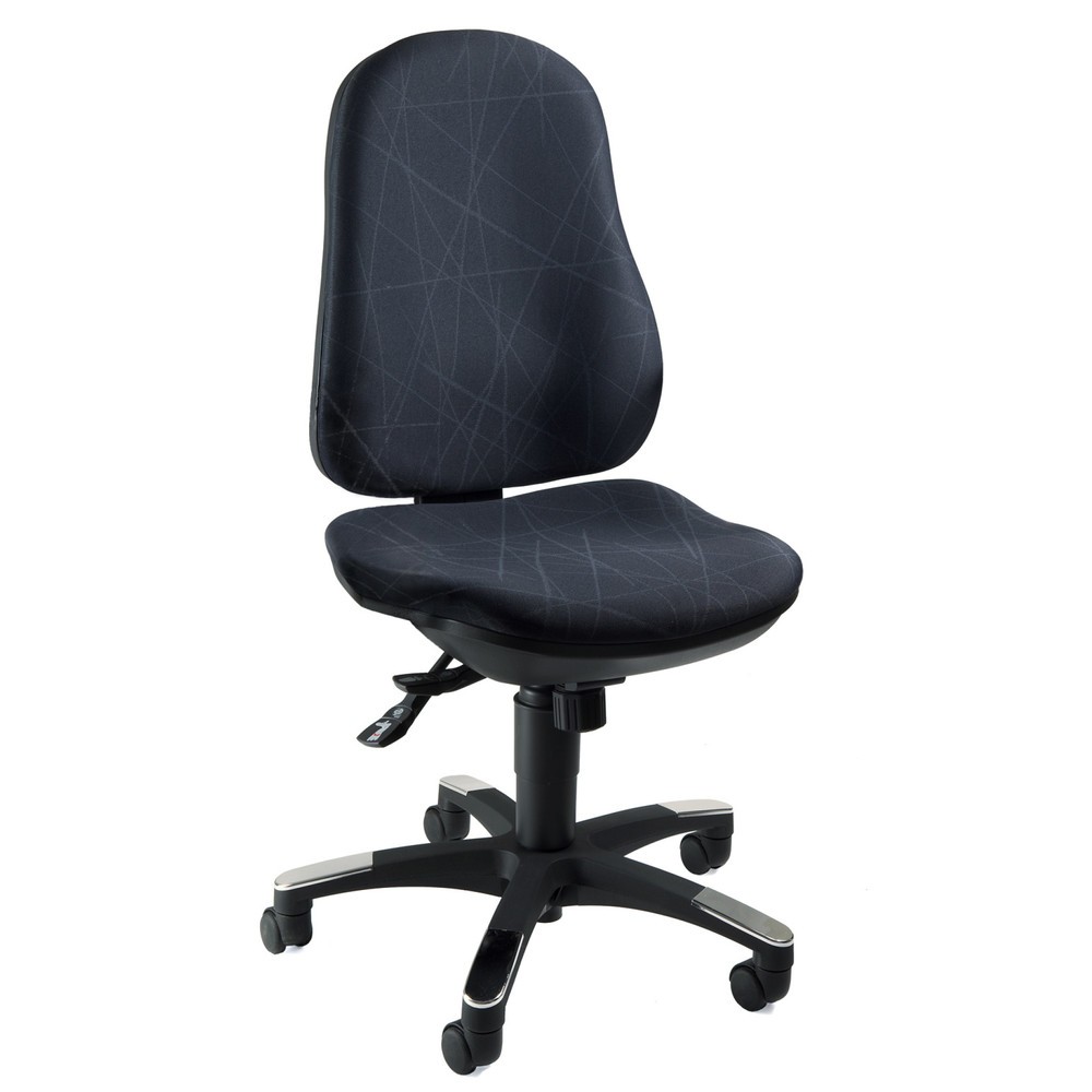 Immagine del prodotto n. 3: Sedia girevole per ufficio Topstar® Trend SY 10, sedile con supporto lombare, con motivo nero-grigio scuro