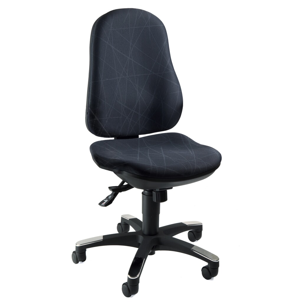 Immagine del prodotto n. 3: Sedia girevole per ufficio Topstar® Trend SY 10, sedile con supporto lombare, con motivo nero-grigio scuro
