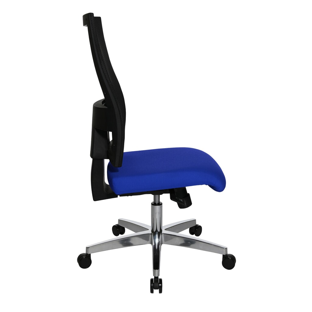 Sedia girevole per ufficio Topstar® X-Pander, schienale in rete, funzione fitness, blu Immagine del prodotto n. 4: Sedia girevole per ufficio Topstar® X-Pander, schienale in rete, funzione fitness, blu