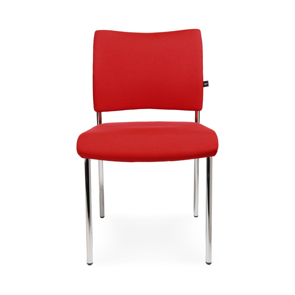 Immagine del prodotto: Sedia per le sale di attesa Topstar® Classic con schienale imbottito + telaio con 4 piedini, rosso