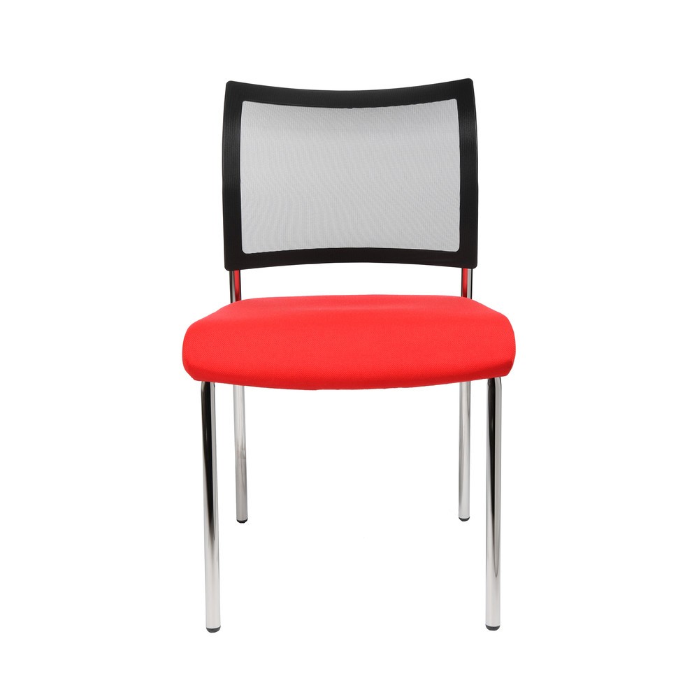 Immagine del prodotto n. 2: Sedia visitatore Topstar® Classic con schienale in rete + telaio con 4 piedini, rosso