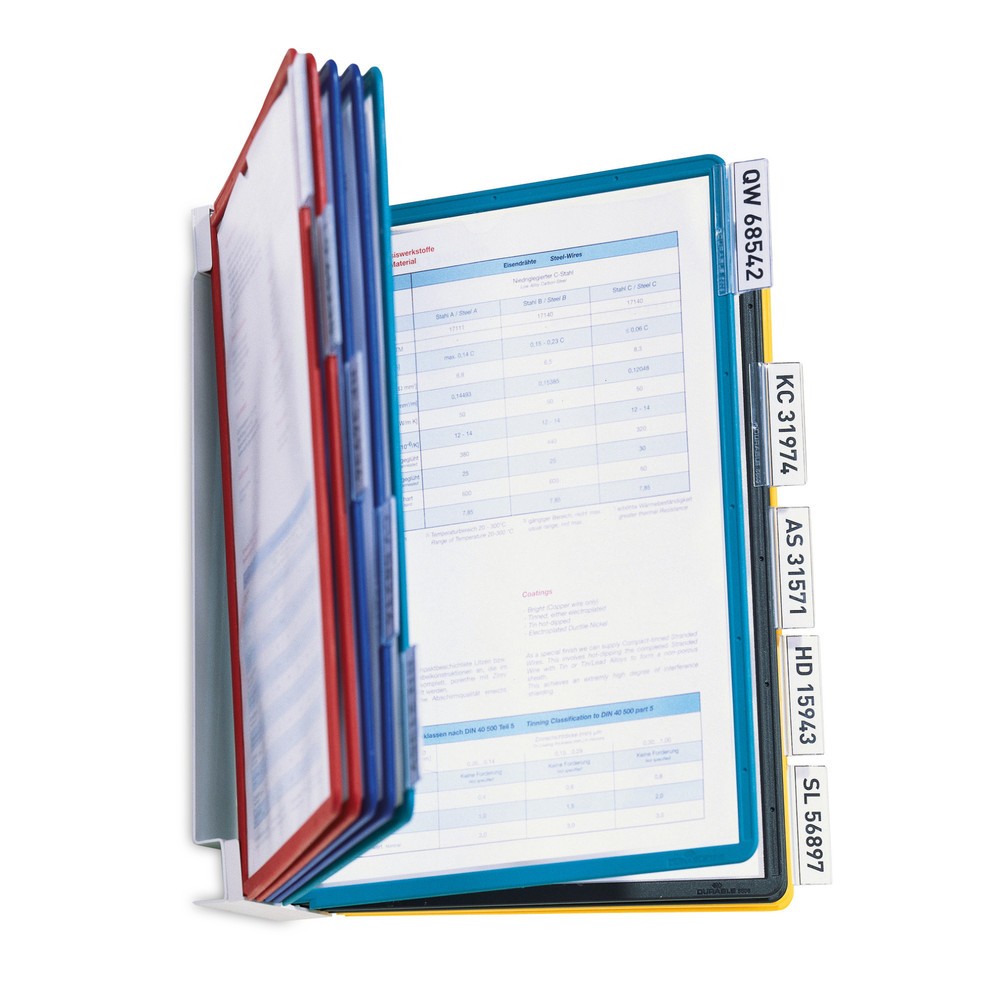 Immagine del prodotto: Set completo supporto da parete Vario®, 10 tavole trasparenti, colori assortiti
