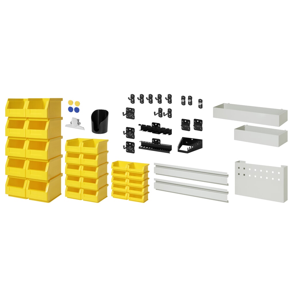 Set di accessori di sistema RAU 01, 59 pezzi per strutture banco da lavoro Immagine del prodotto: Set di accessori di sistema RAU 01, 59 pezzi per strutture banco da lavoro