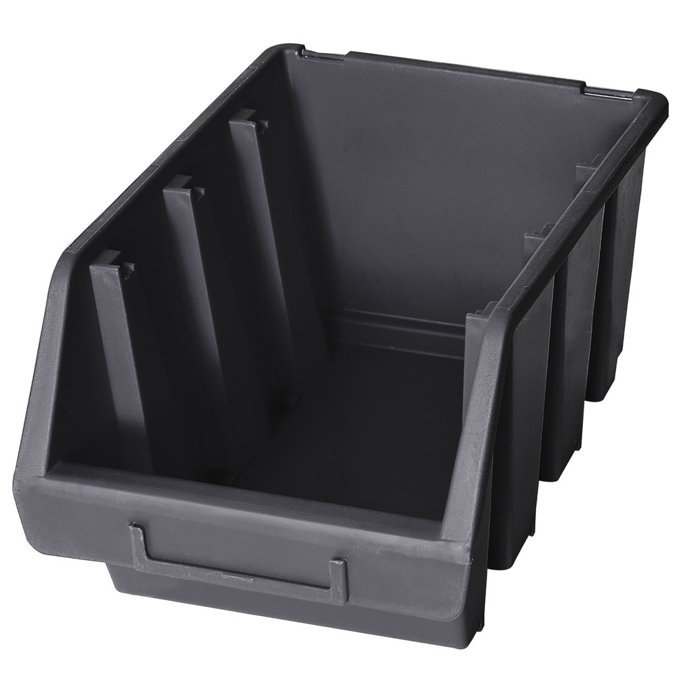 Immagine del prodotto: HEMMDAL set di contenitori a bocca di lupo XL, AxLxP 126 x 170 x 240 mm, nero, 10 pezzi/SU